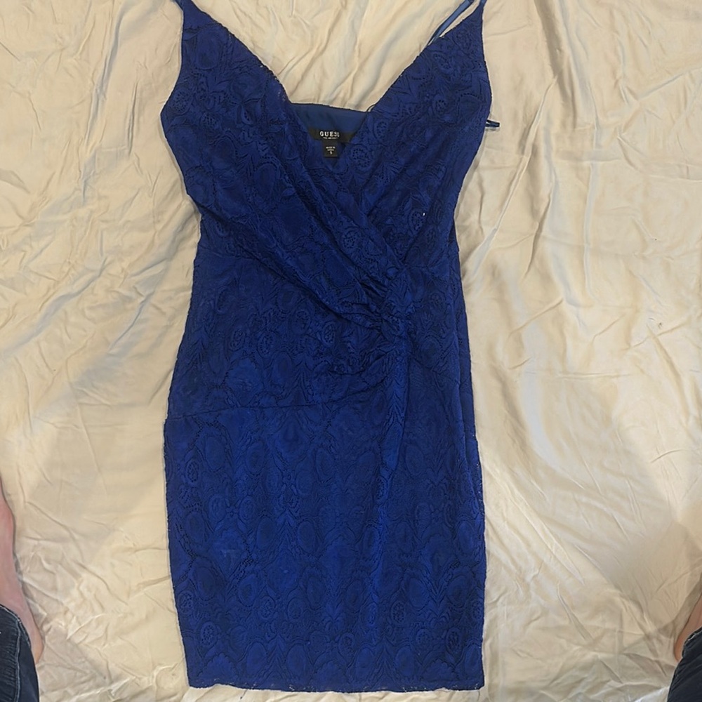 Guess indigo blue Lace dress
